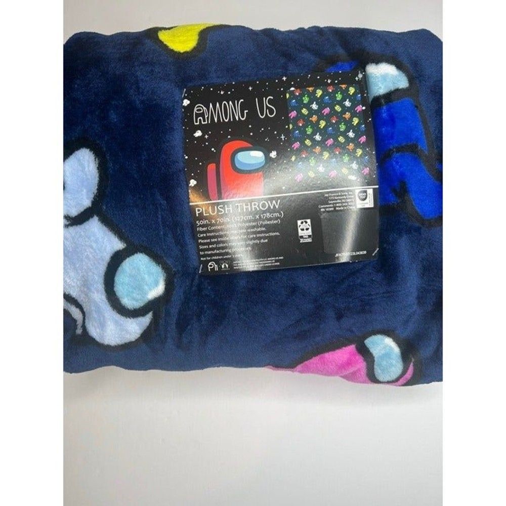 Among Us Plush Throw Blanket – 50” x 70” Soft Plush Gamer Gift